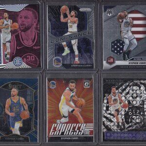 Steph "Stephen" Curry 6 Card Lot Basketball Cards | NM or Better | Color